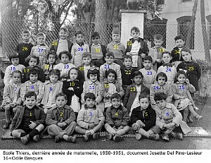 SIDI BEL ABBES ECOLE THIERS MATERNELLE 1950 (1)